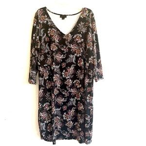 J. Jill Wherever Easy Pleat Floral Spandex Dress